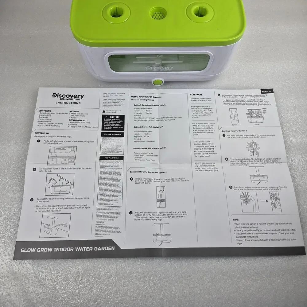 Discovery Mindblown Glow Grow Indoor Water Garden Kit STEM Kids Toy Ages 8+ - Picture 6 of 11